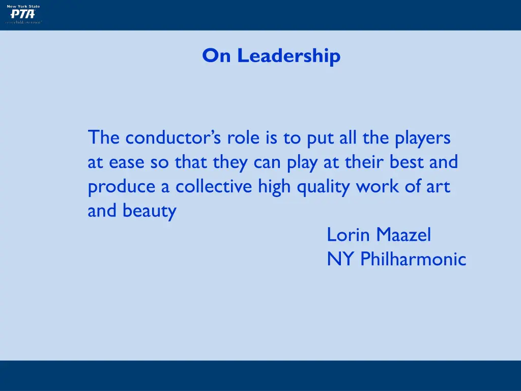 on leadership