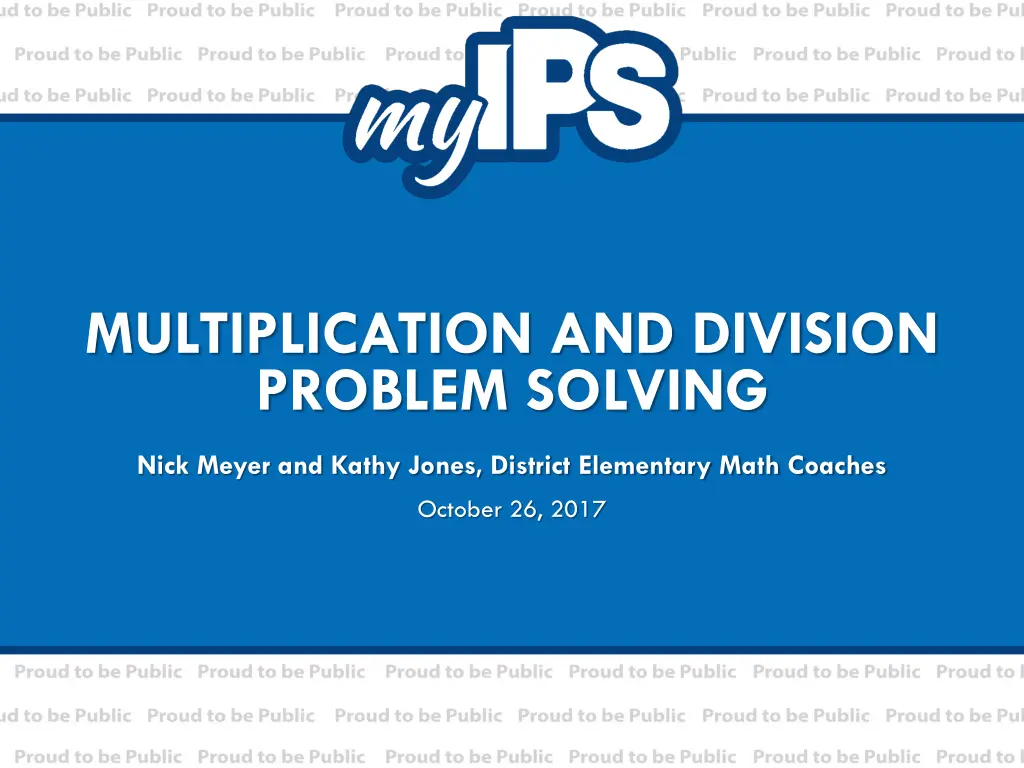 multiplication and division problem solving