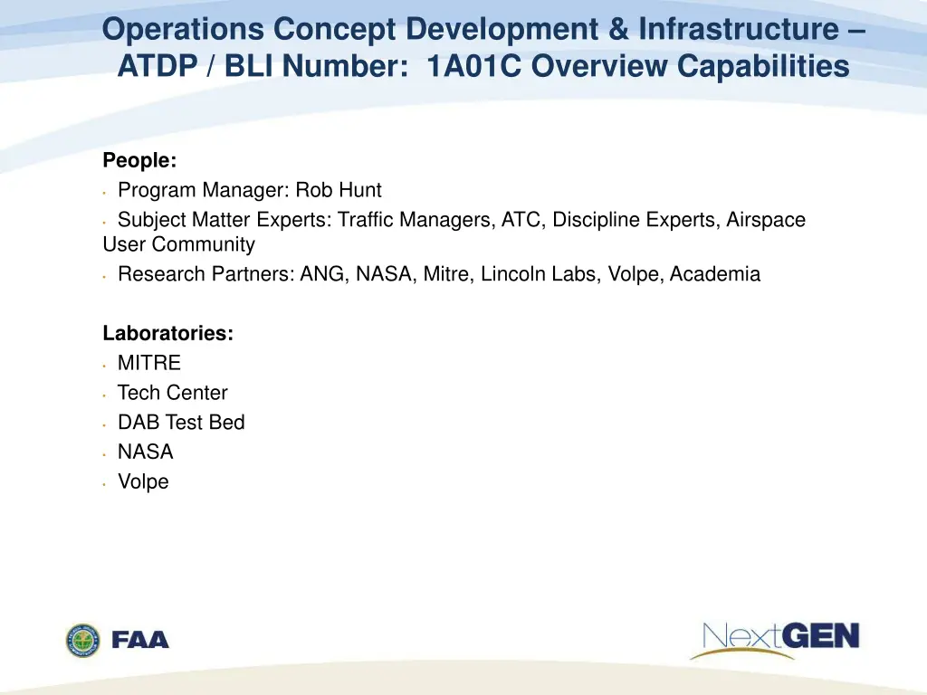 operations concept development infrastructure