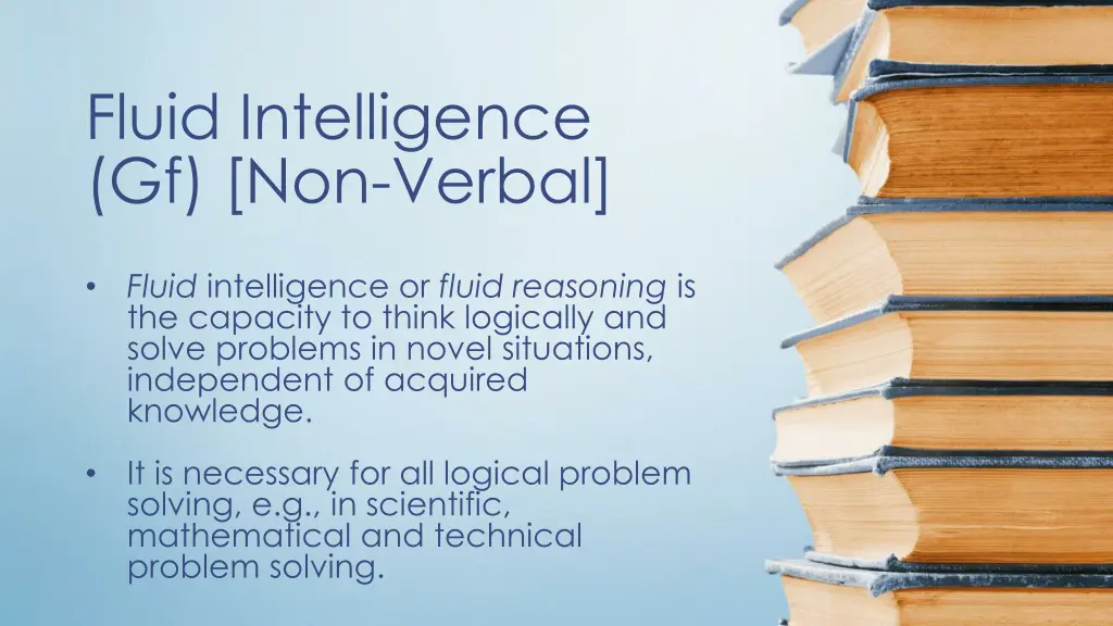 fluid intelligence gf non verbal