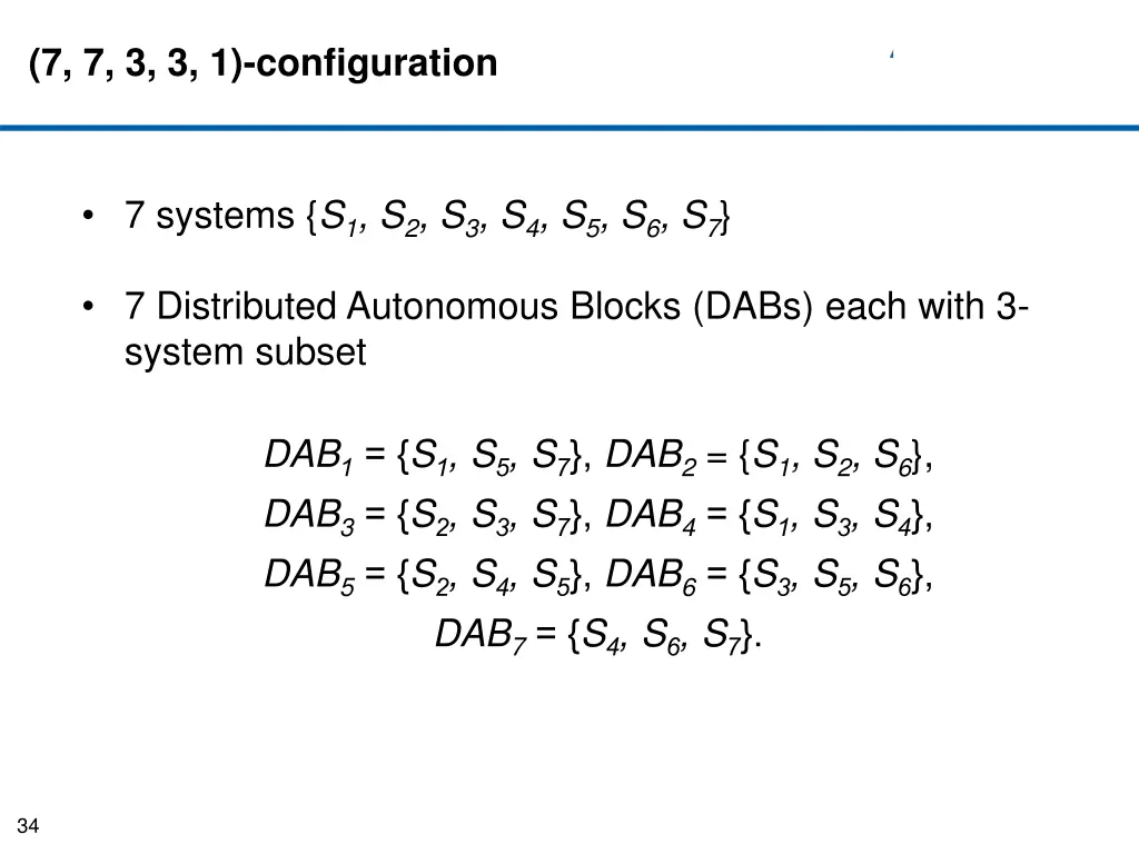 7 7 3 3 1 configuration