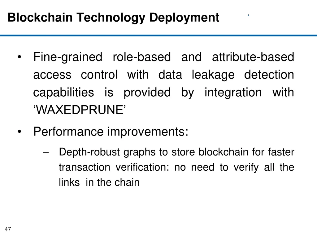 blockchain technology deployment