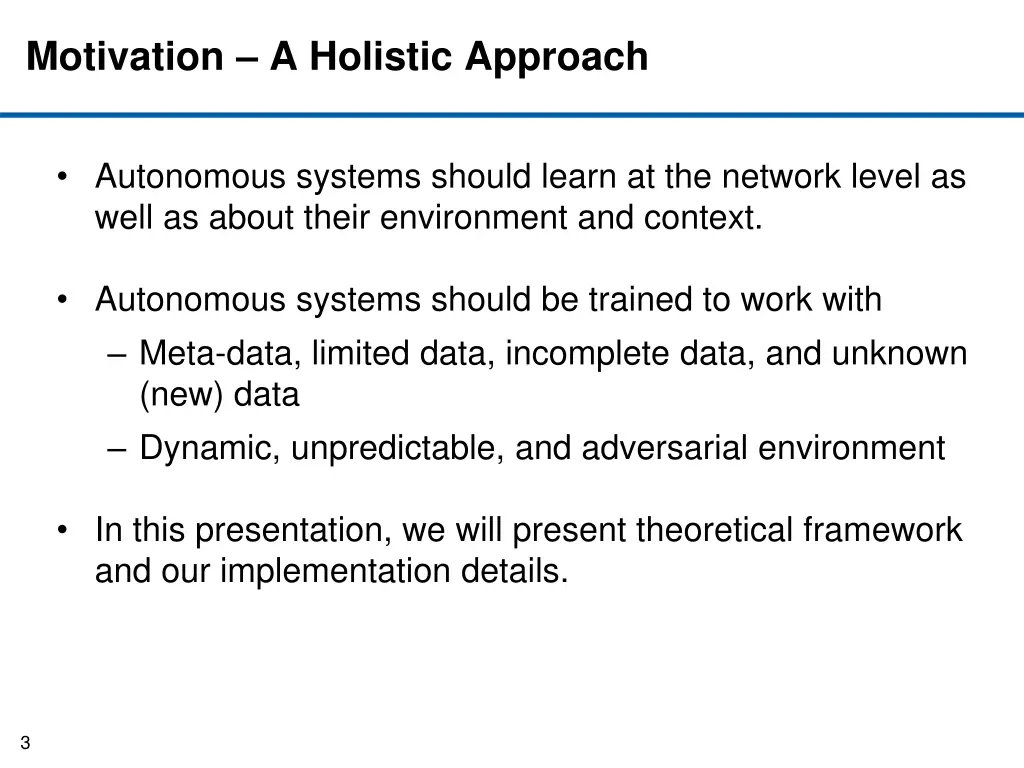 motivation a holistic approach