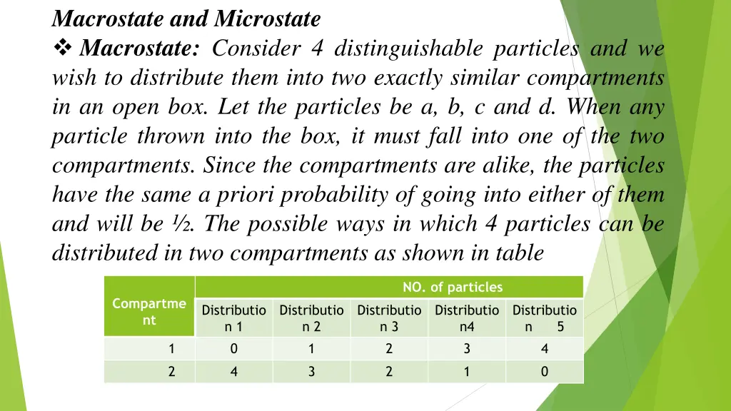 macrostate and microstate macrostate consider