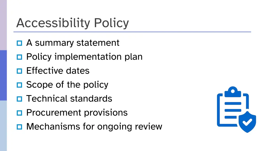 accessibility policy