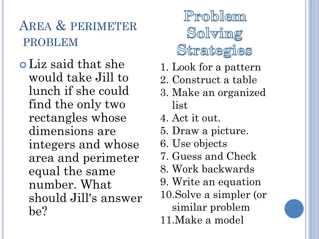 problem solving strategies 1 look for a pattern