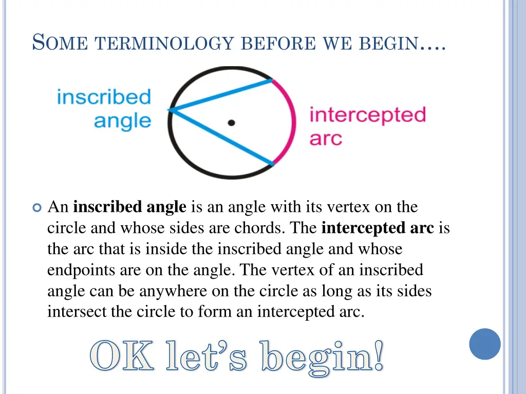 s ome terminology before we begin