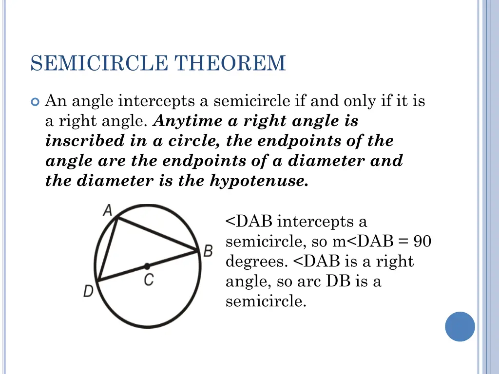 semicircle theorem
