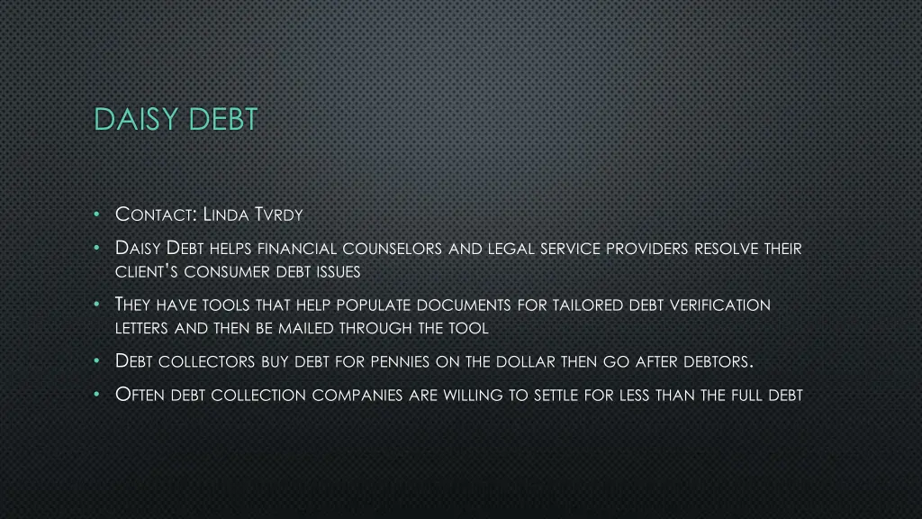 daisy debt 1