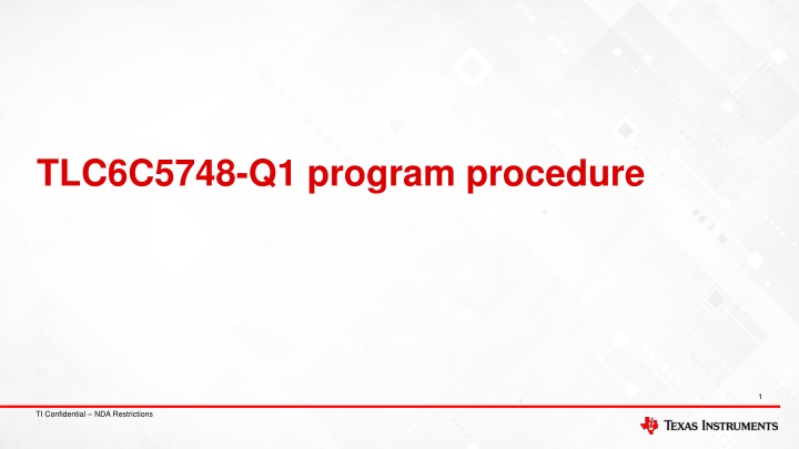 tlc6c5748 q1 program procedure