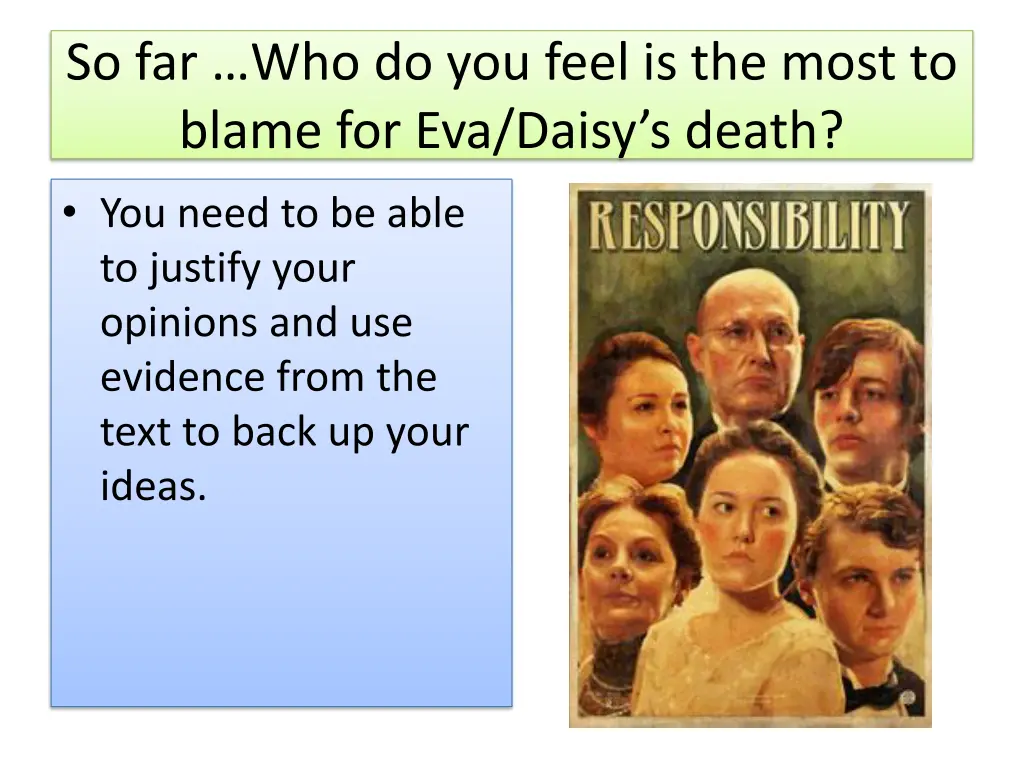 so far who do you feel is the most to blame