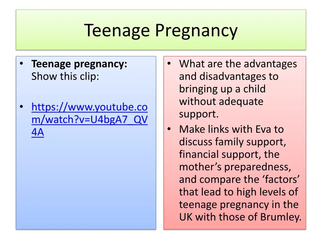 teenage pregnancy