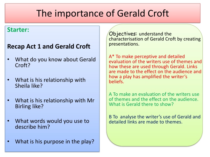the importance of gerald croft