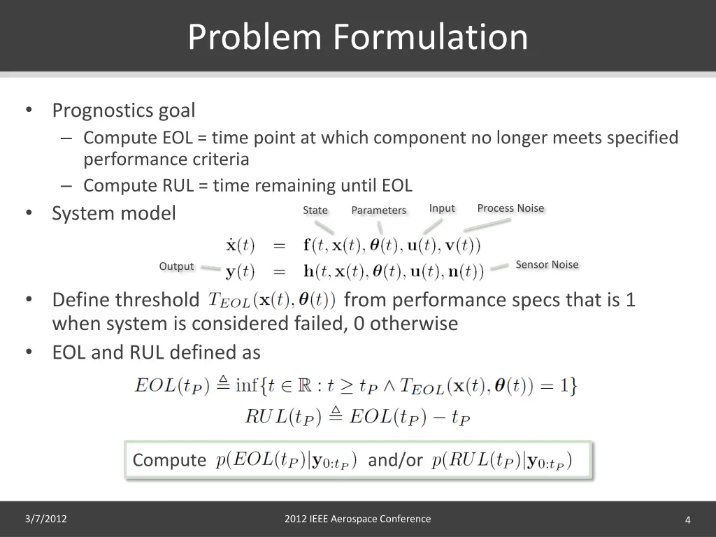 problem formulation
