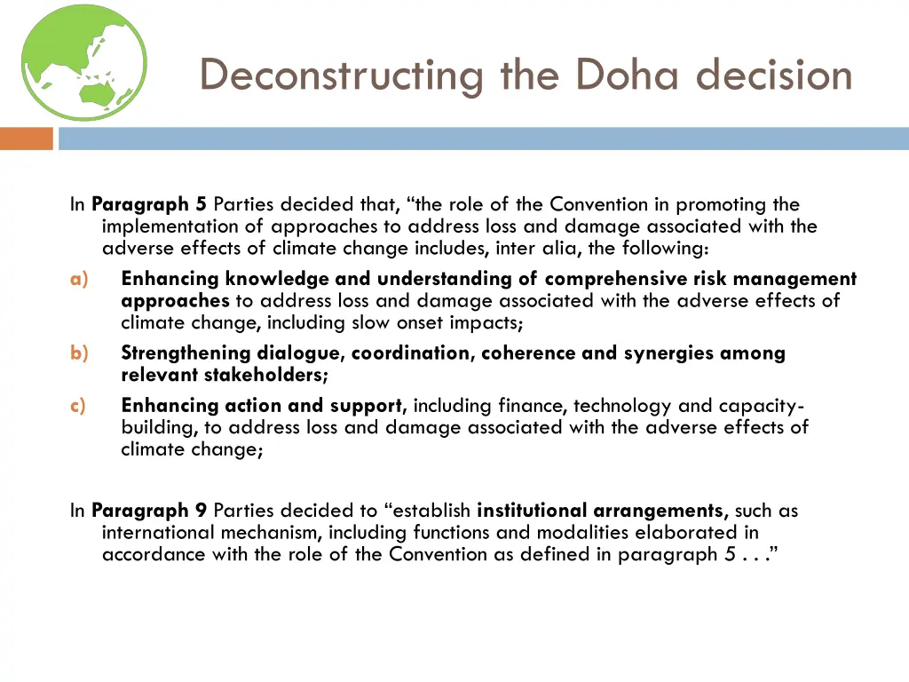 deconstructing the doha decision