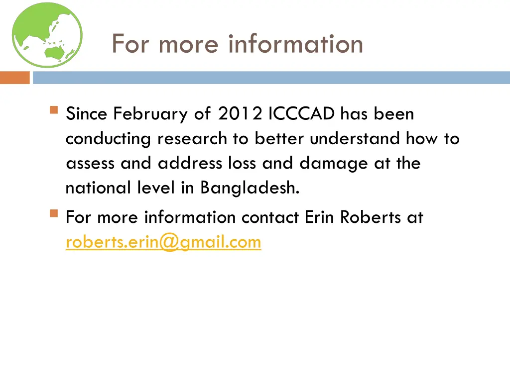 for more information