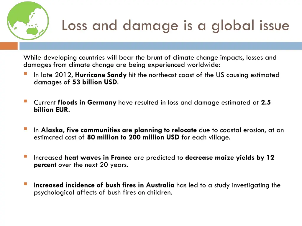loss and damage is a global issue