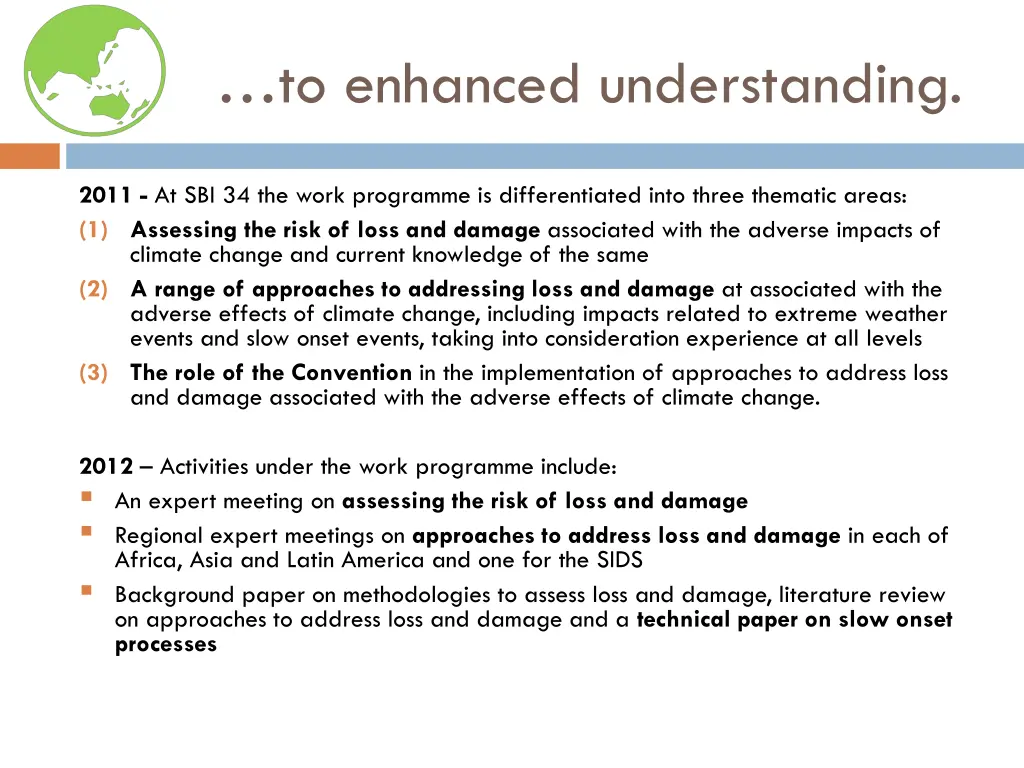 to enhanced understanding