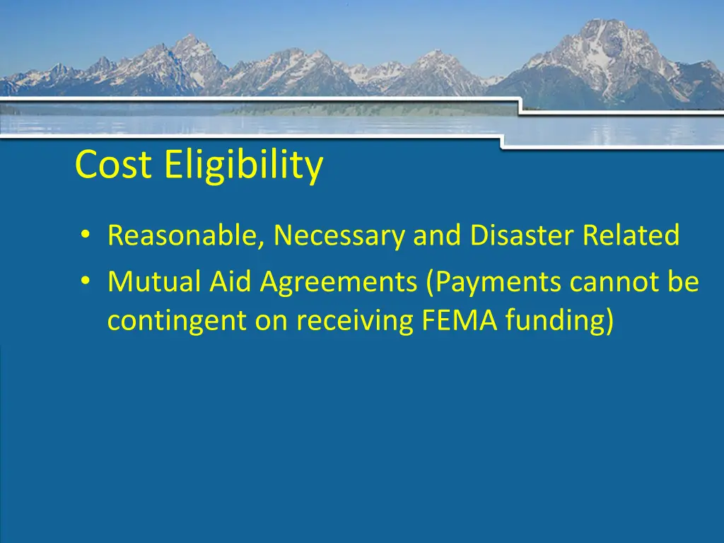 cost eligibility