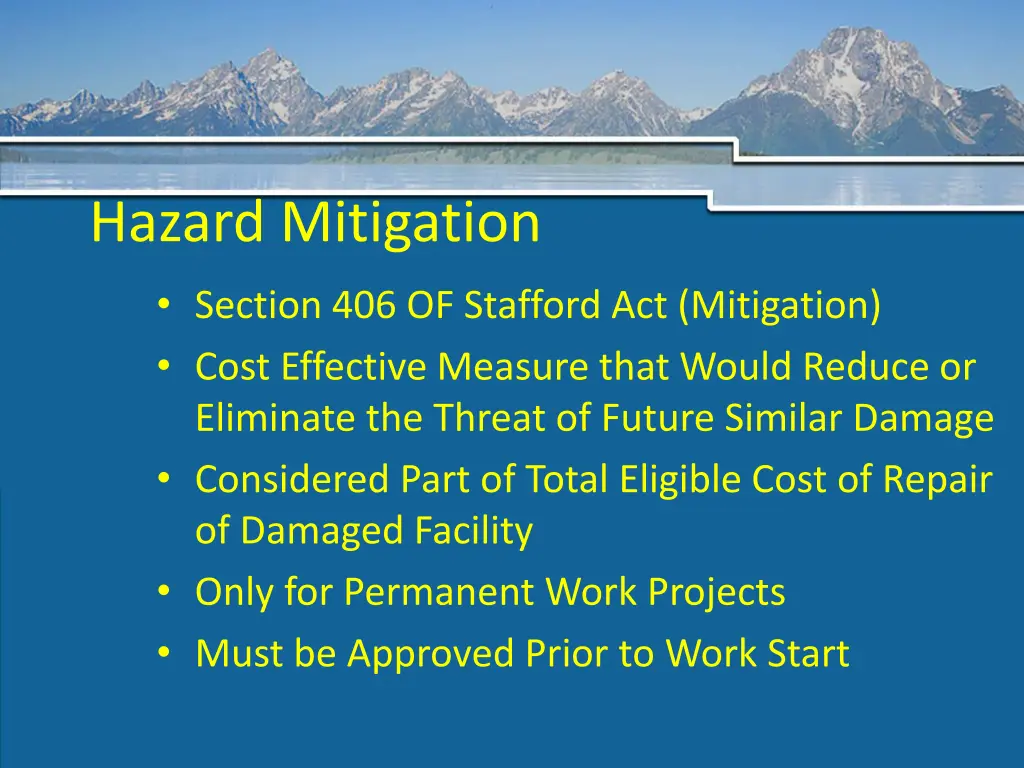 hazard mitigation