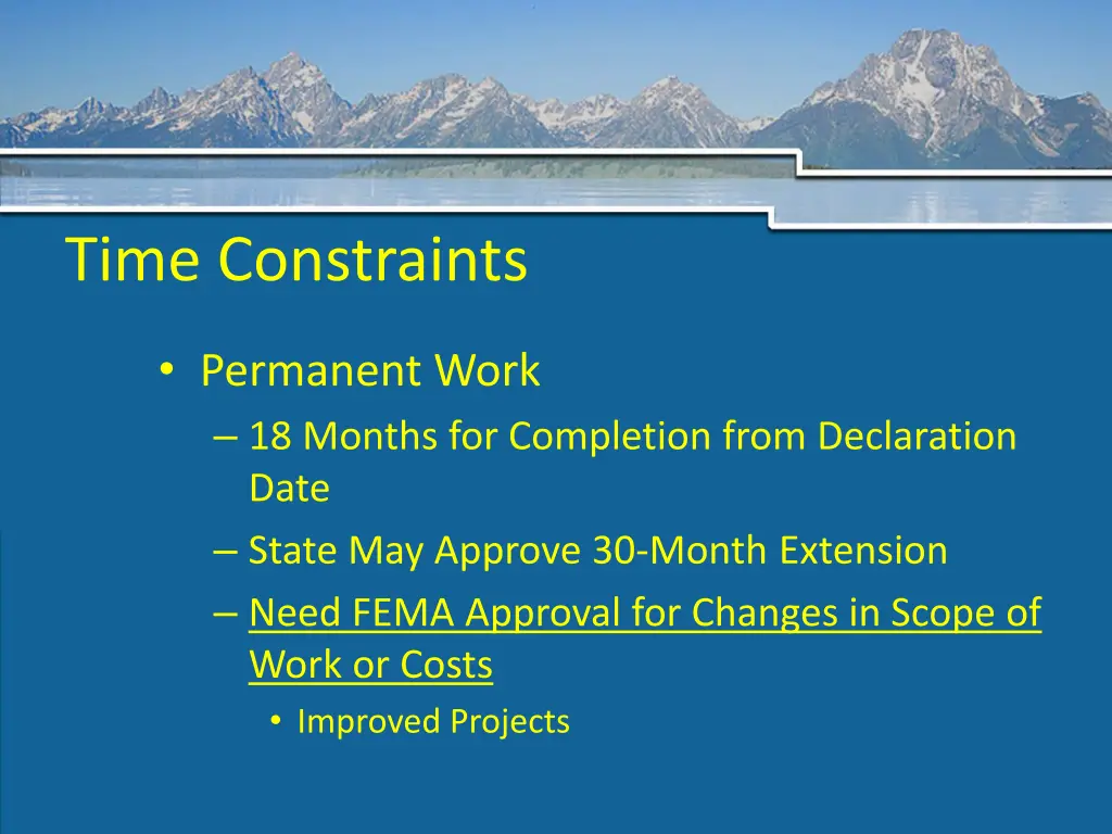 time constraints 1
