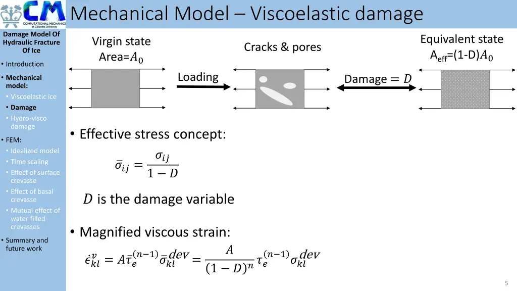 mechanical model viscoelastic damage
