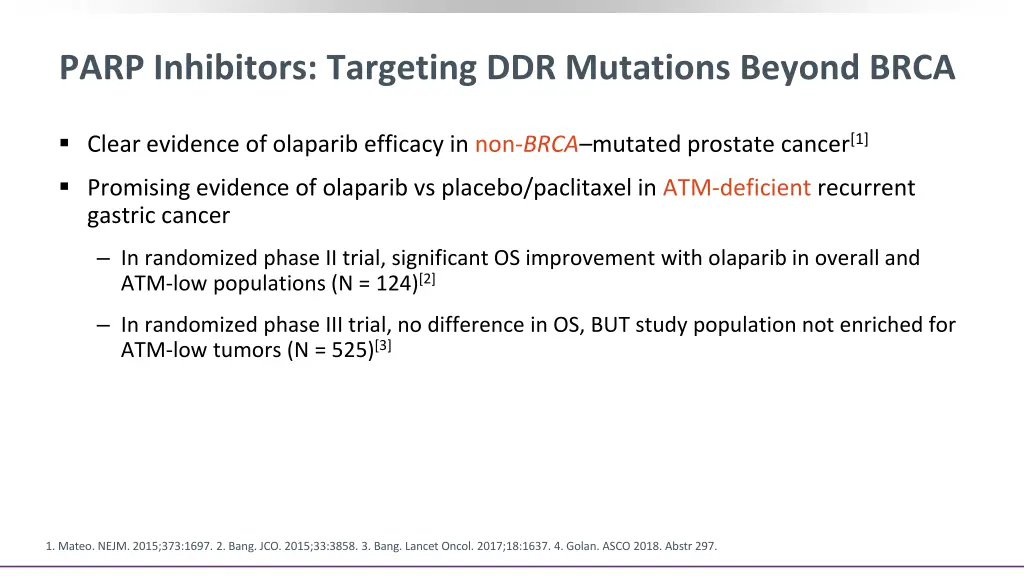 parp inhibitors targeting ddr mutations beyond