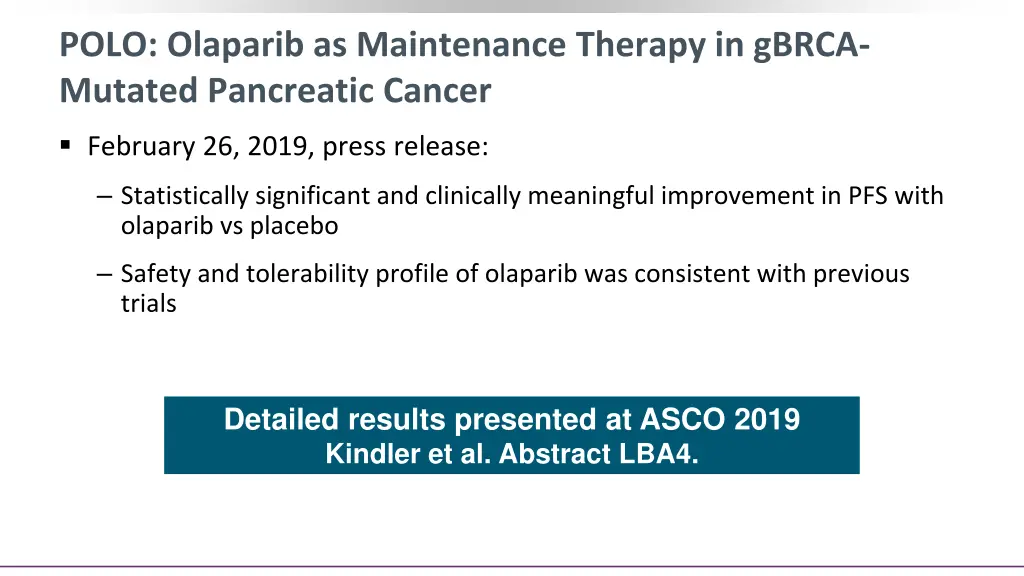 polo olaparib as maintenance therapy in gbrca