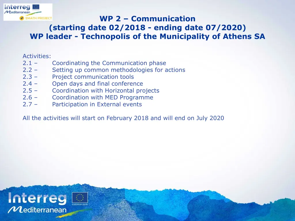 wp 2 communication