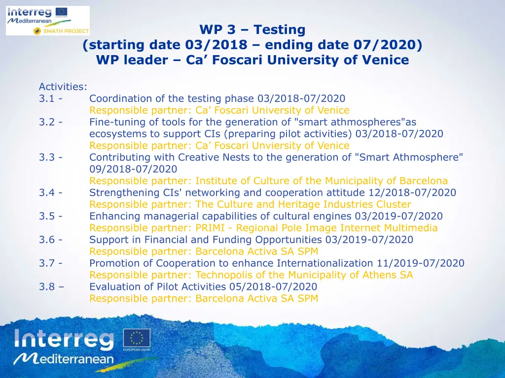 wp 3 testing