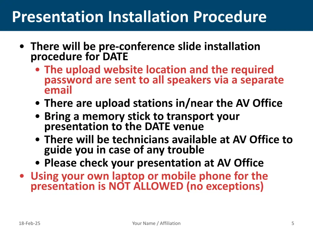 presentation installation procedure 1