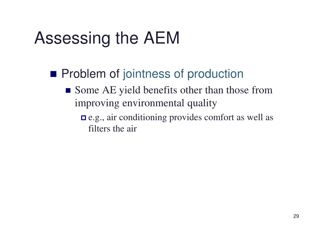 assessing the aem