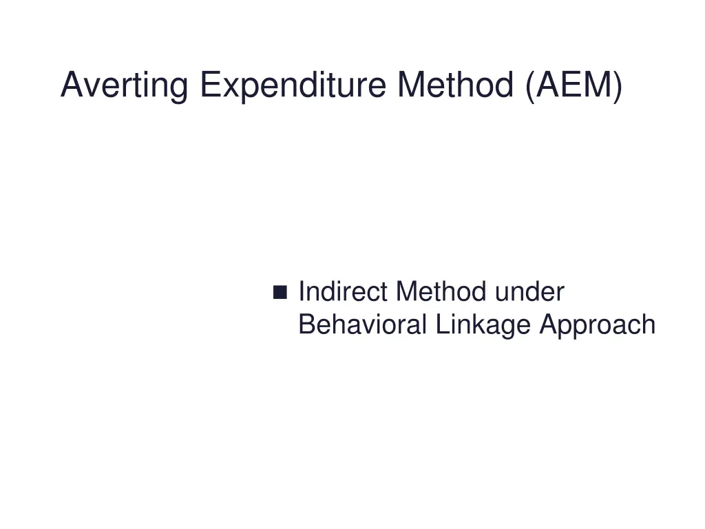 averting expenditure method aem