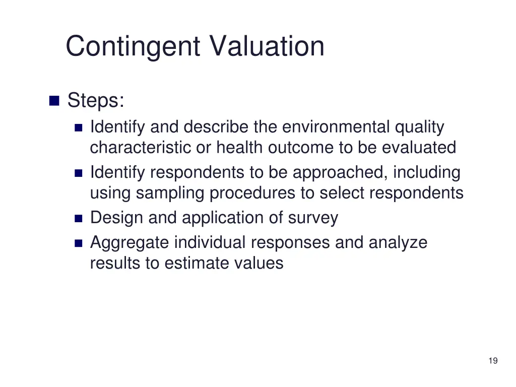 contingent valuation 1