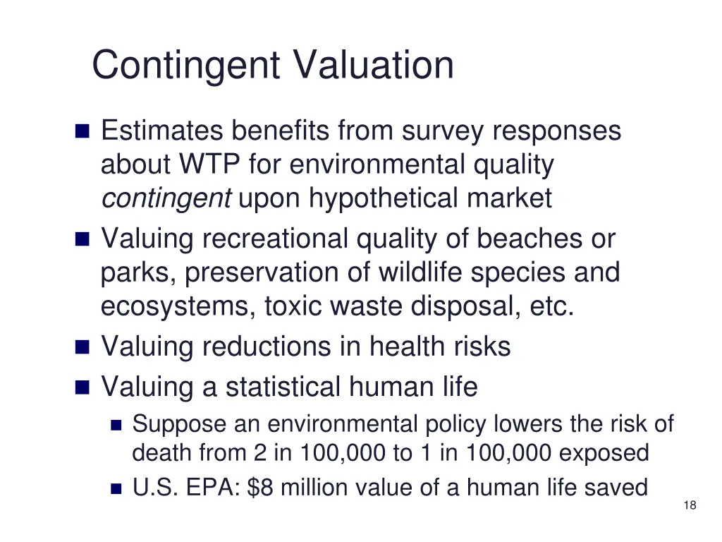 contingent valuation
