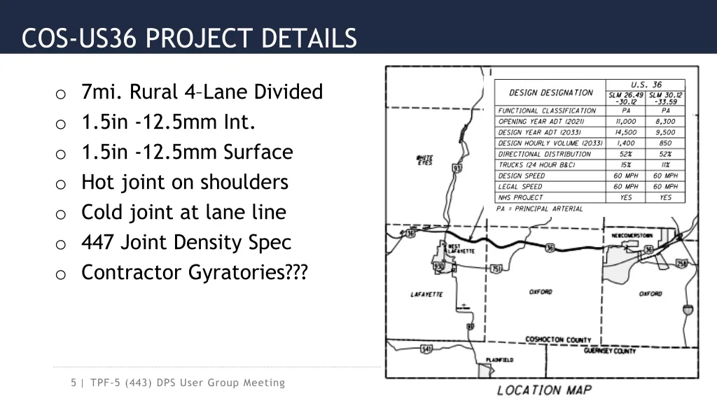 cos us36 project details