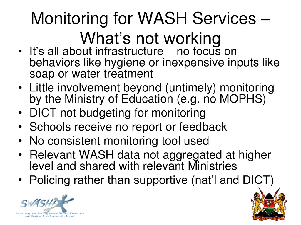 monitoring for wash services what s not working