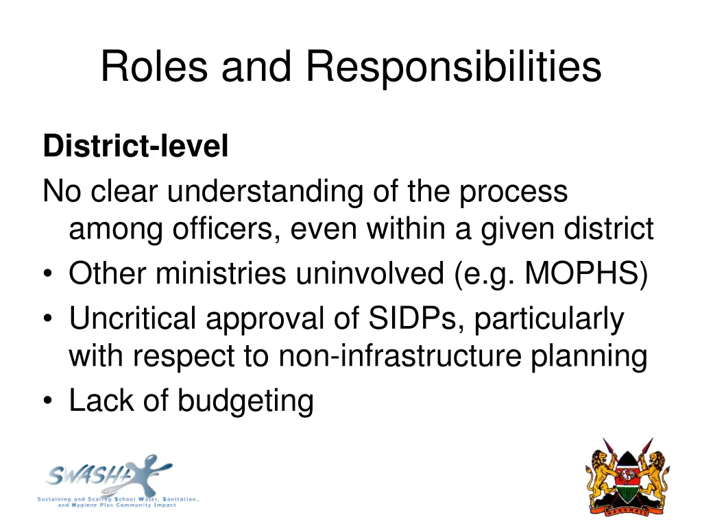 roles and responsibilities