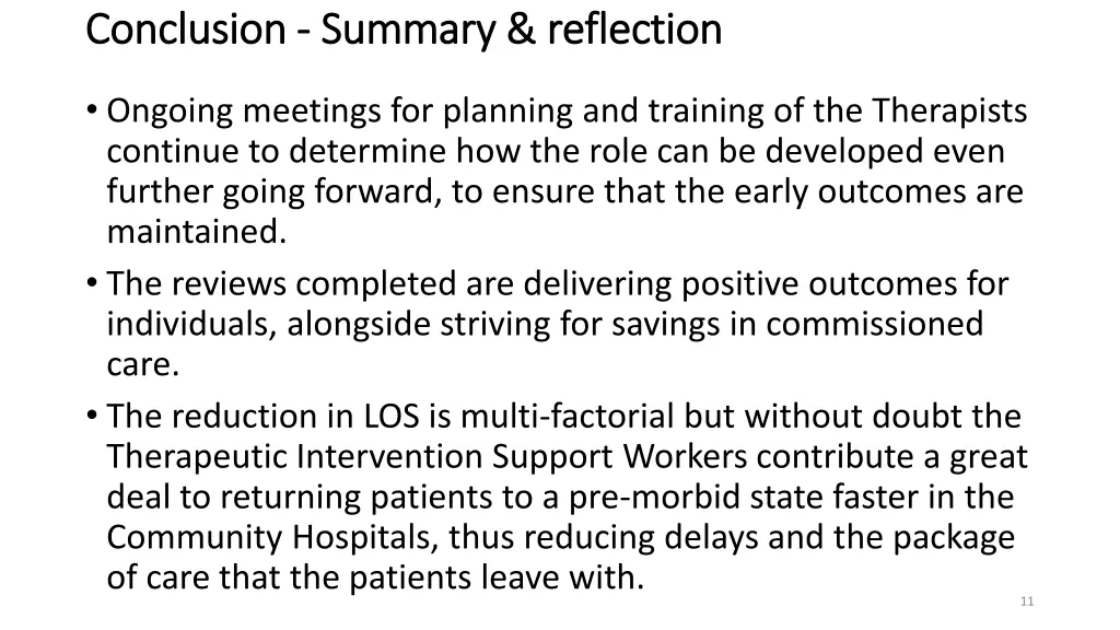 conclusion conclusion summary reflection summary