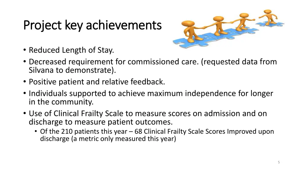 project key achievements project key achievements