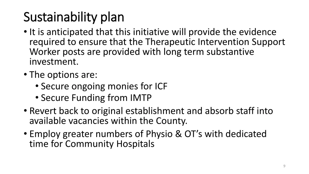 sustainability plan sustainability plan
