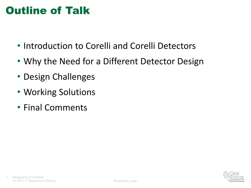 outline of talk