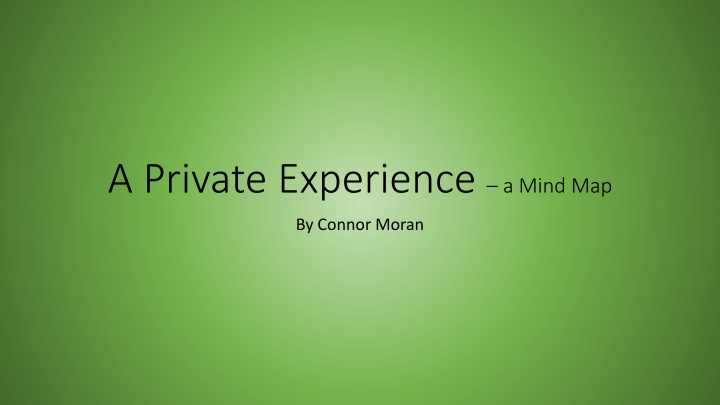 a private experience a mind map