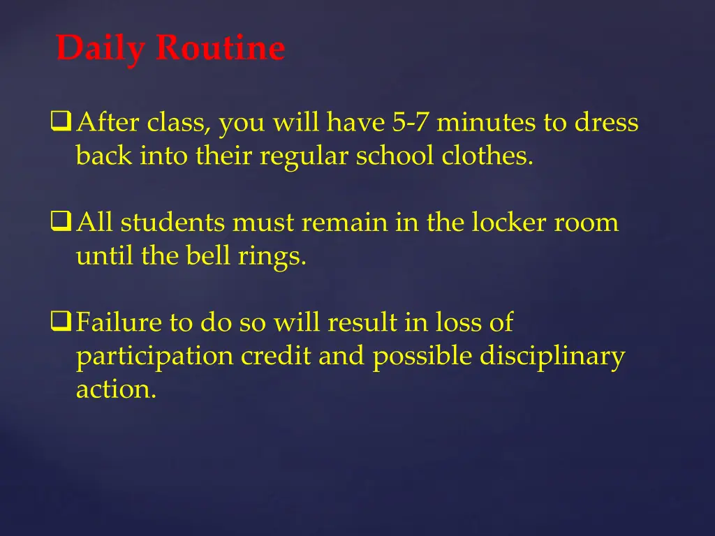daily routine 1