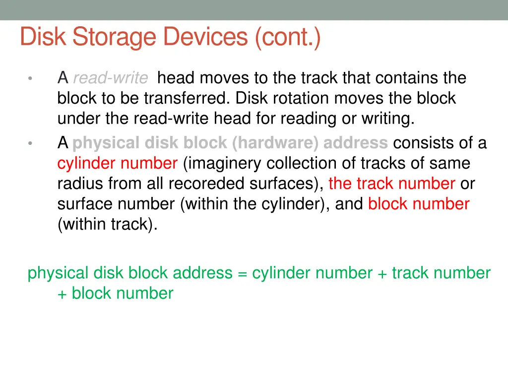 disk storage devices cont 3