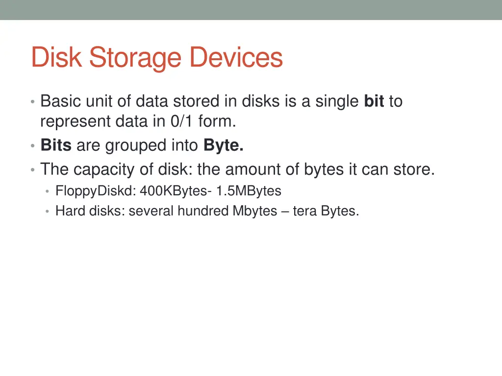 disk storage devices