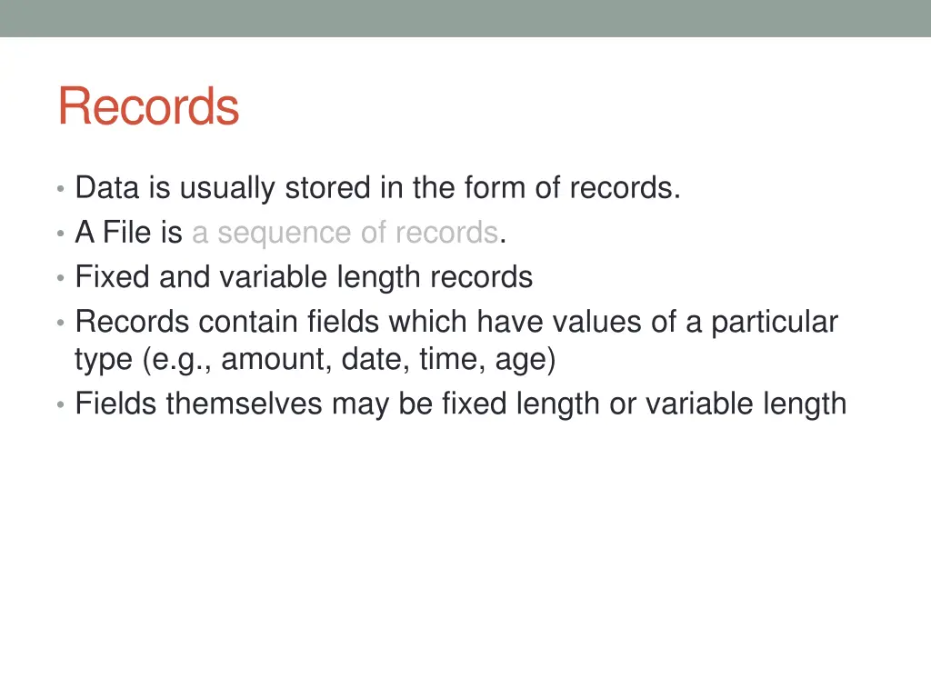 records