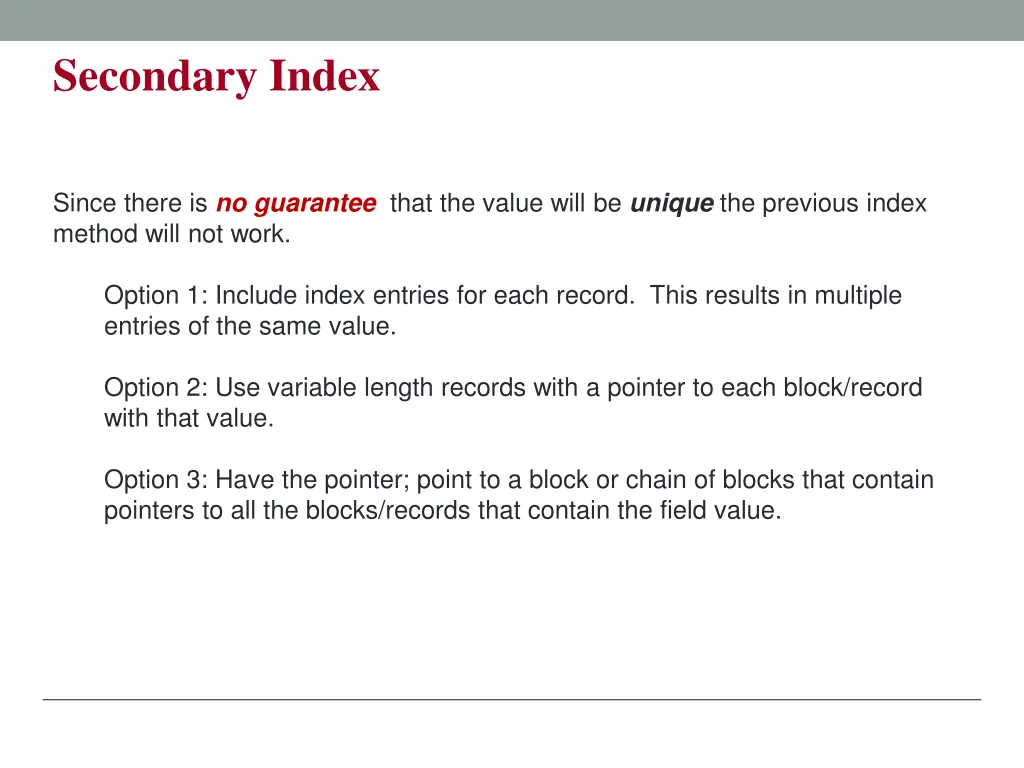 secondary index 1
