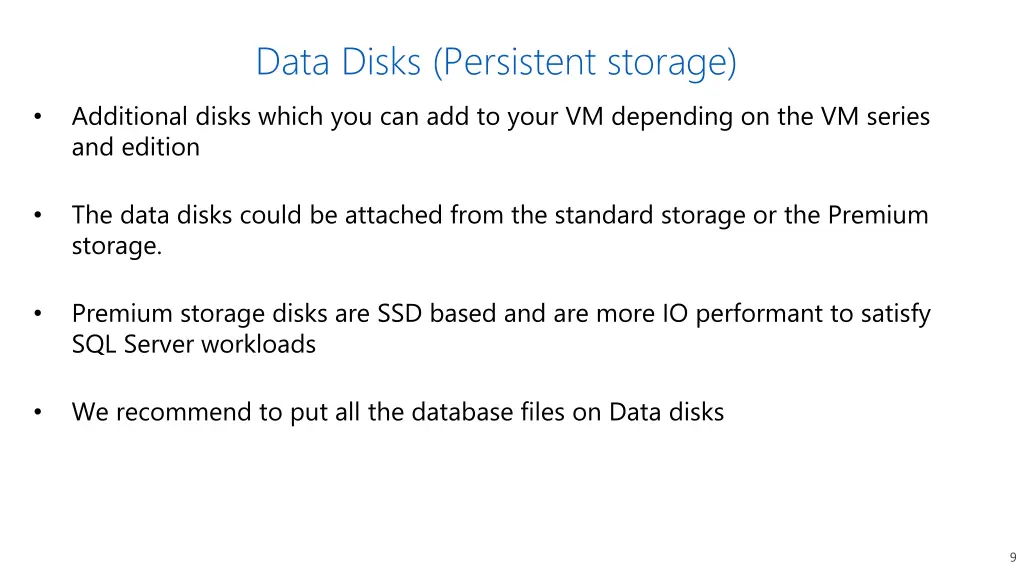 data disks persistent storage