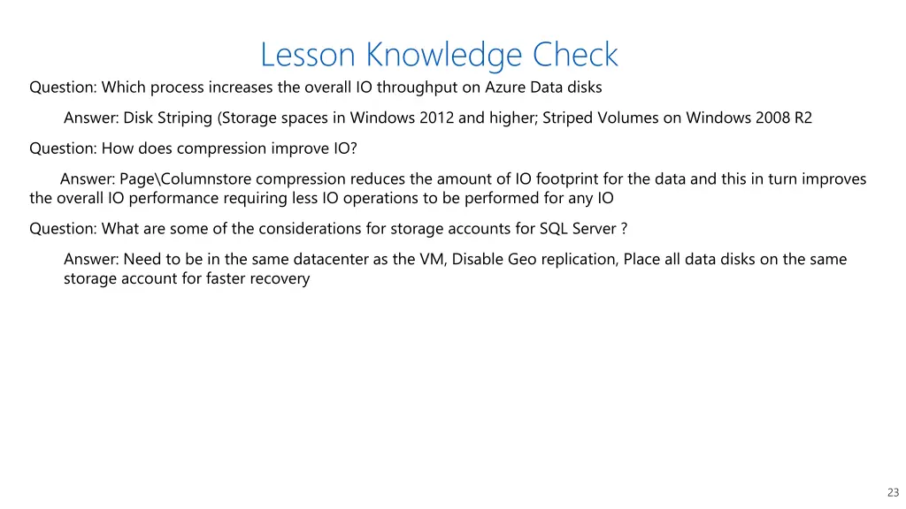 lesson knowledge check